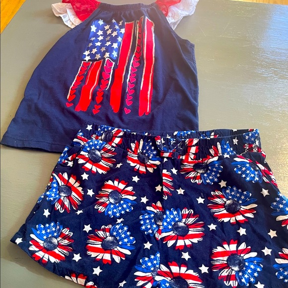 Girls Fourth of July Outfit 5T - Picture 1 of 6